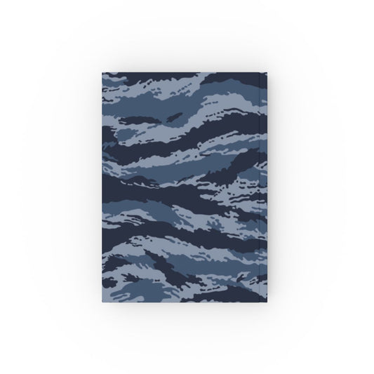 Kamysh Blue Camo Hardback Notebook - close-up
