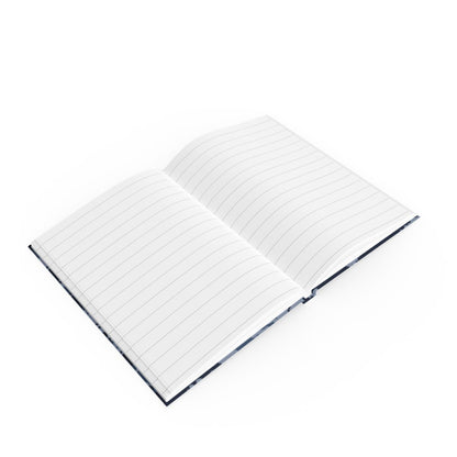 Kamysh Blue Camo Hardback Notebook - close-up