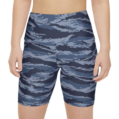 Kamysh Blue Camo Bike Shorts