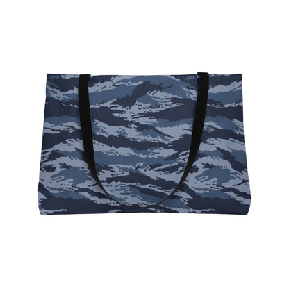 Kamysh Blue Camo Horizontal Tote - front