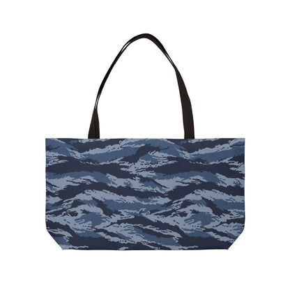 Kamysh Blue Camo Horizontal Tote - front