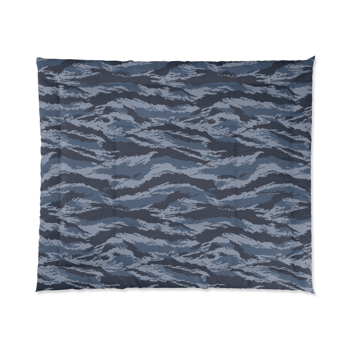Kamysh Blue Camo King Bed Comforter - front