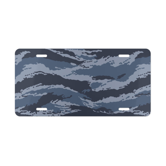 Kamysh Blue Camo License Plate - front