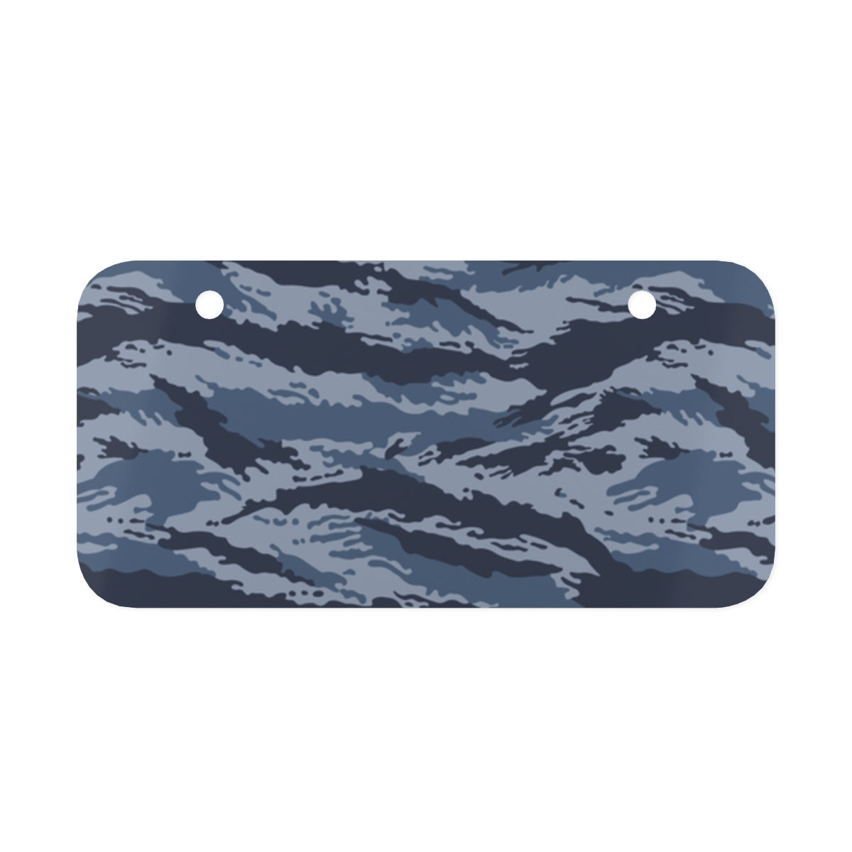 Kamysh Blue Camo Mini License Plate - front