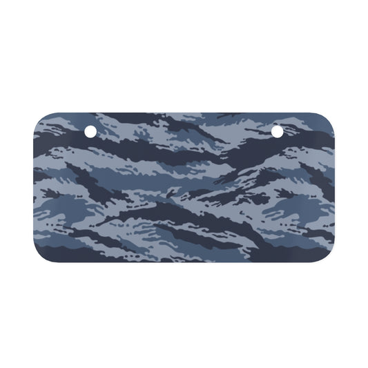 Kamysh Blue Camo Mini License Plate - front