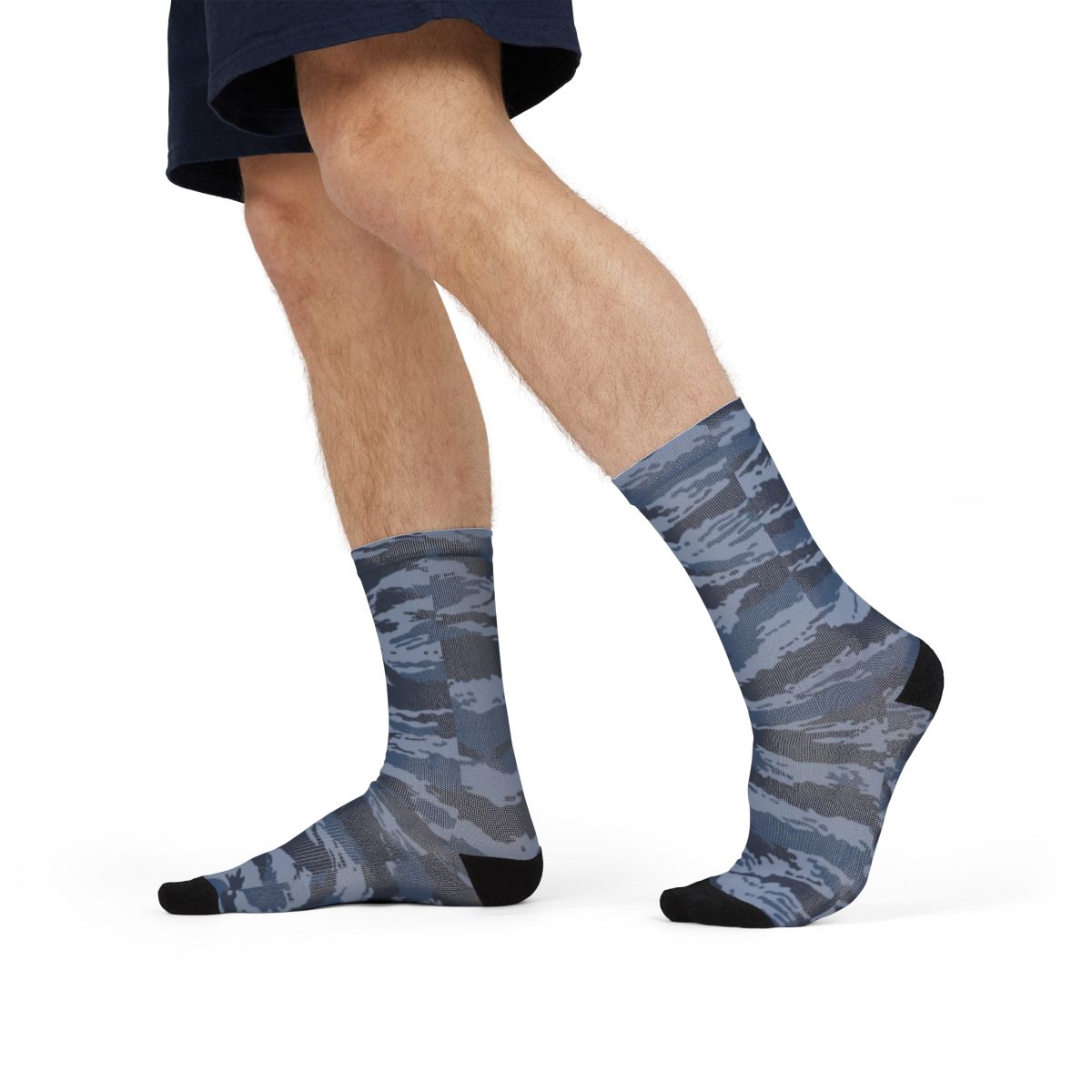 Kamysh Blue Camo Socks - close-up