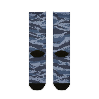 Kamysh Blue Camo Socks - close-up