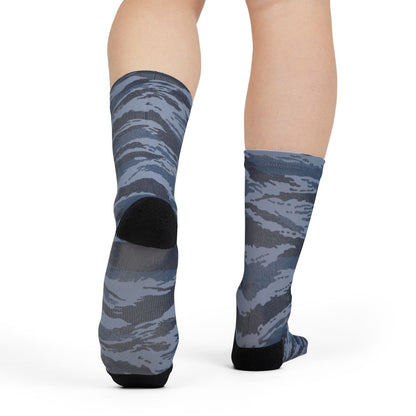 Kamysh Blue Camo Socks - close-up