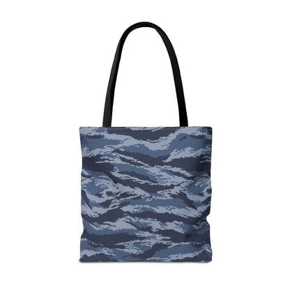 Kamysh Blue Camo Vertical Tote Bag - close-up