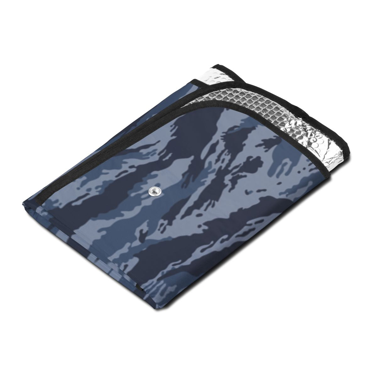 Kamysh Blue Camo Windshield Sun Shade - close-up