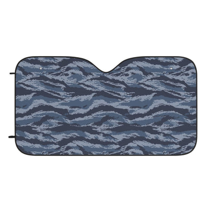 Kamysh Blue Camo Windshield Sun Shade - front