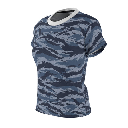Kamysh Blue Camo Women’s T-Shirt - close-up