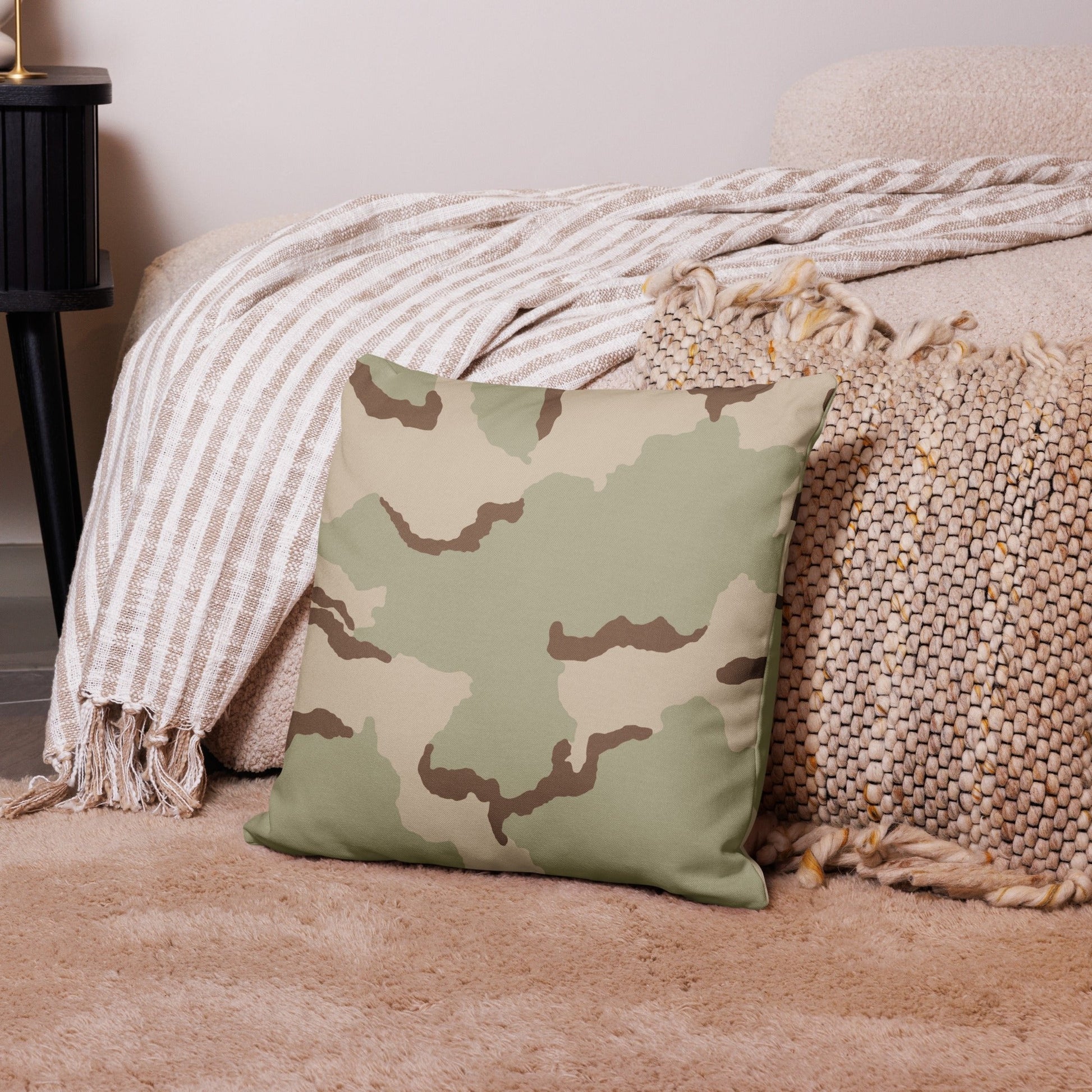 Three-Color Desert Camo 18" Throw Pillow