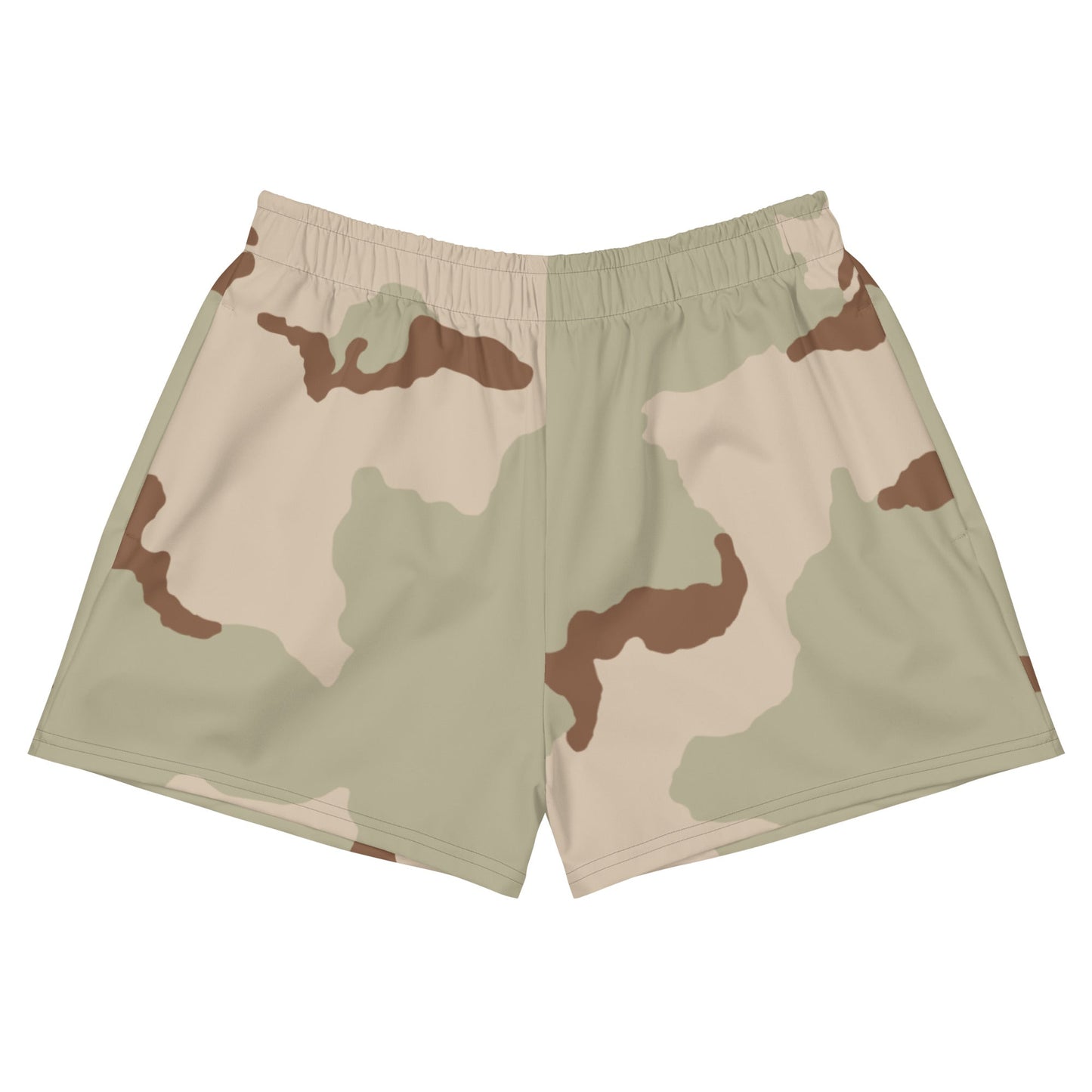 Three-Color Desert Camo 2.5″ inseam Tech Shorts _ Concealing Coloration.