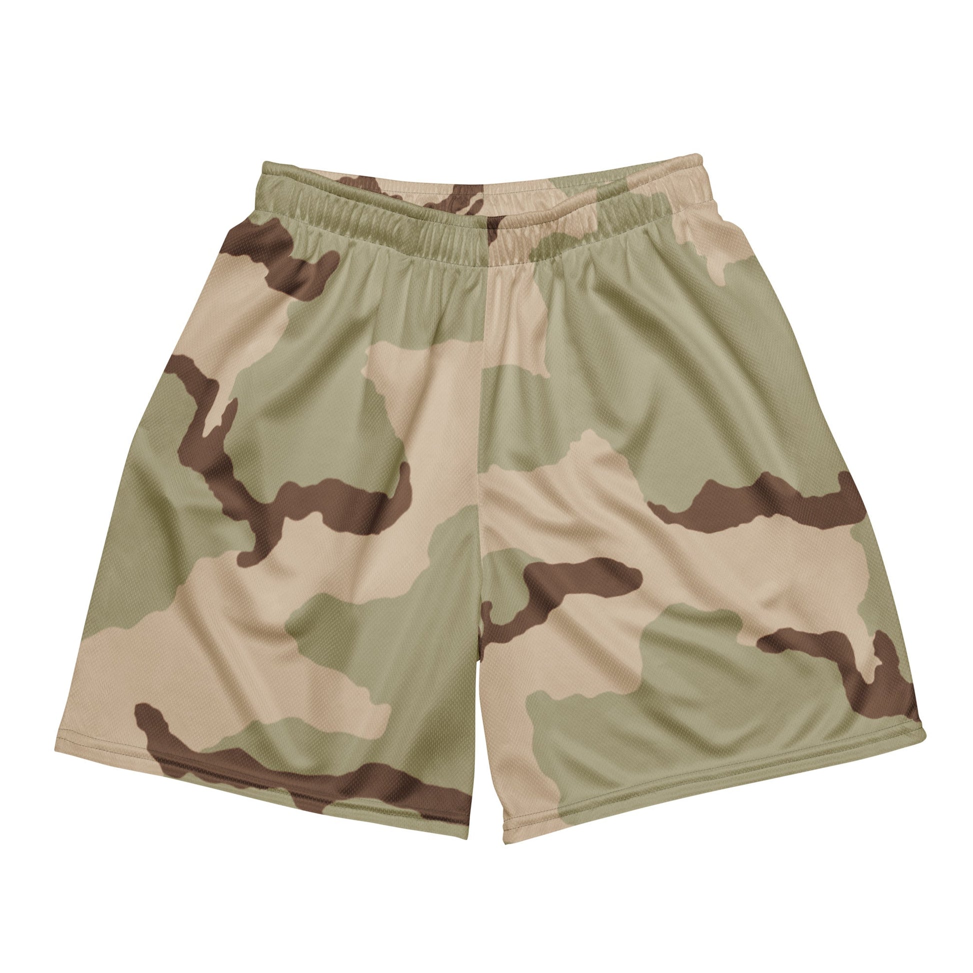 Three-Color Desert Camo Basketball Shorts _ Concealing Coloration
