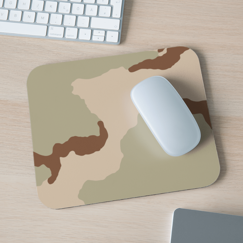 Three Color Desert Camo Horizontal Mouse Pad Desert Camouflage Mouse Pad White