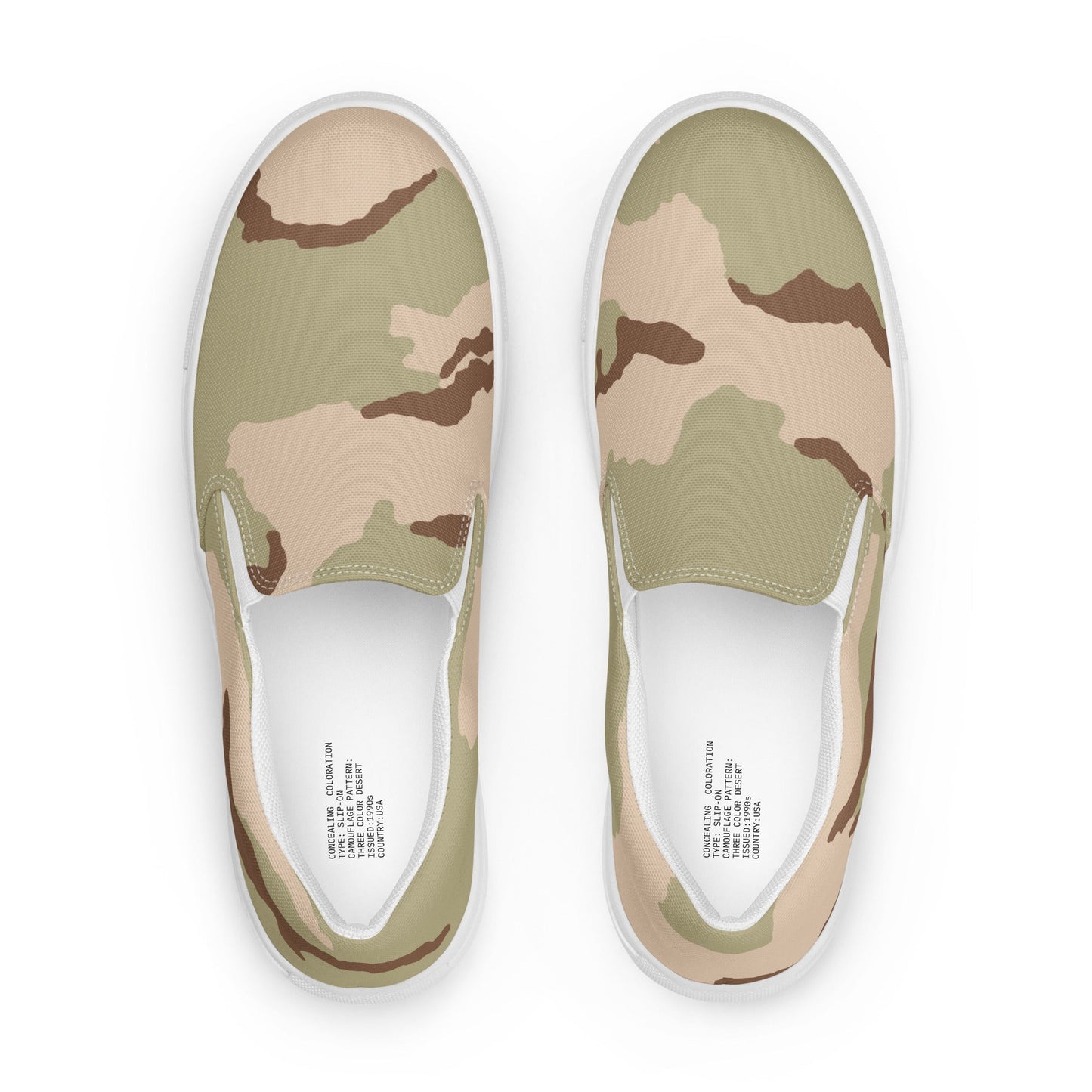 Three-Color Desert Camo Men's Slip-On Sneaker