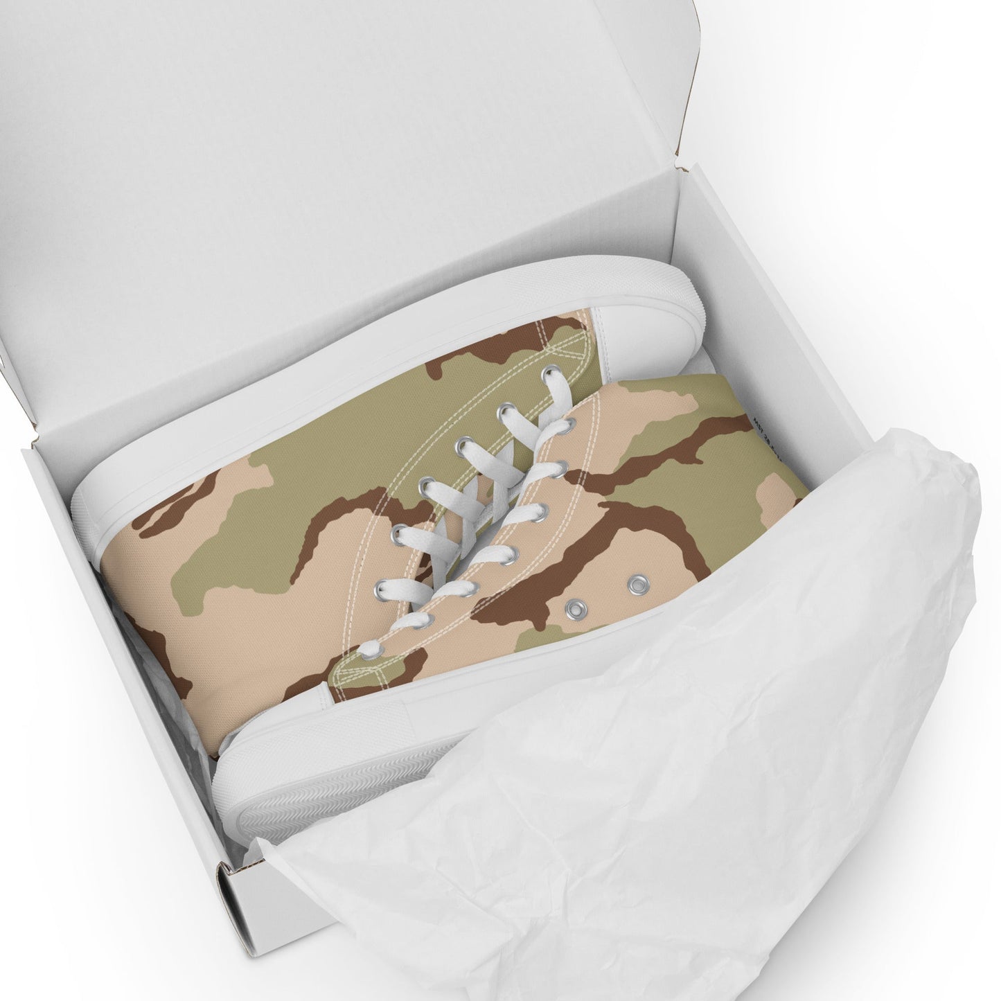 Three-Color Desert Camo Men's Sneaker Hi