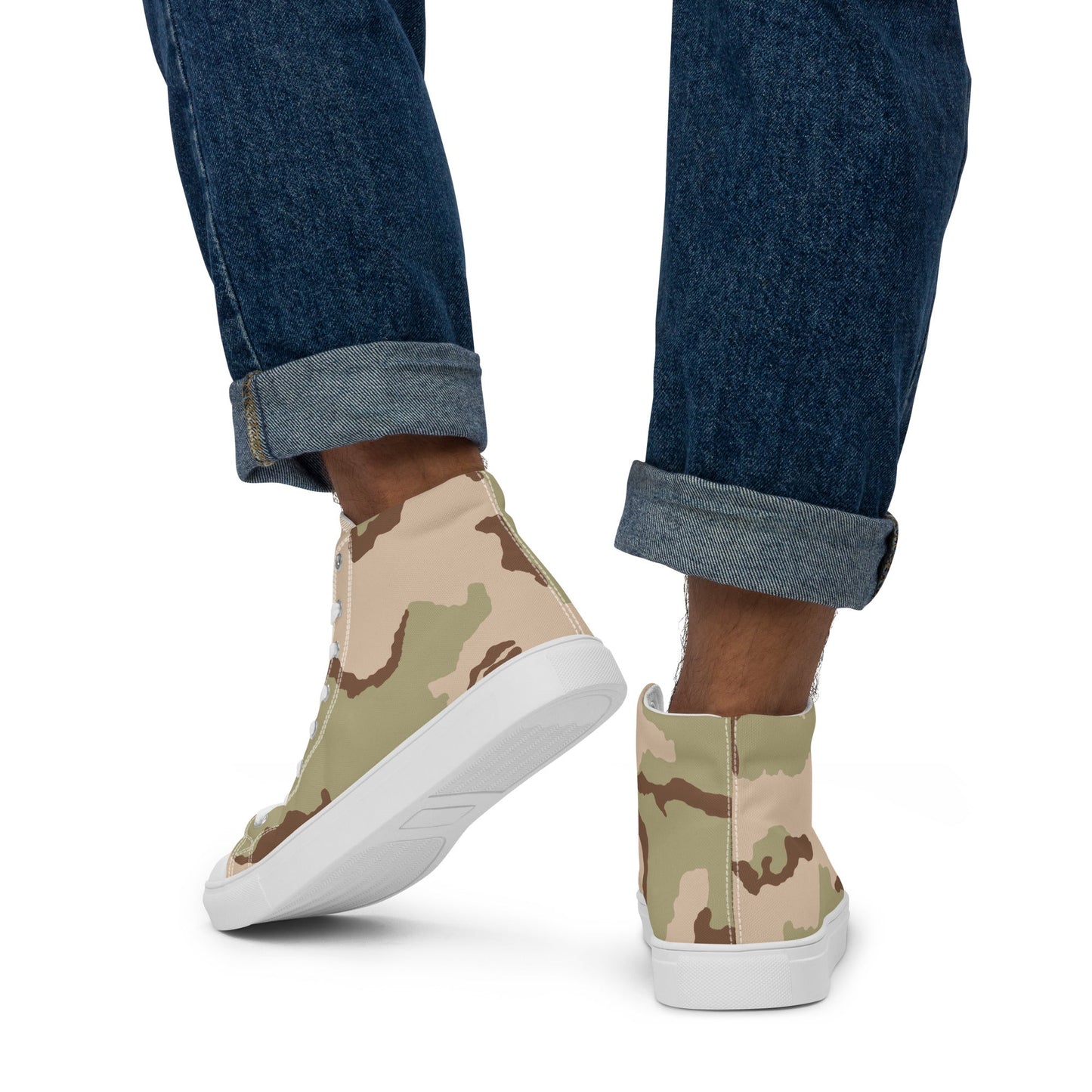 Three-Color Desert Camo Men's Sneaker Hi