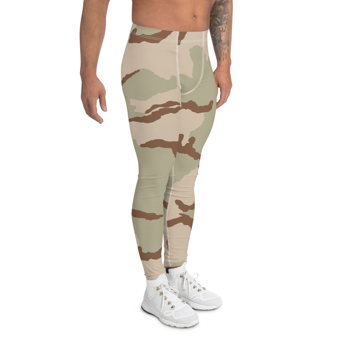 Three-Color Desert Camo Men's Leggings _ Concealing Coloration
