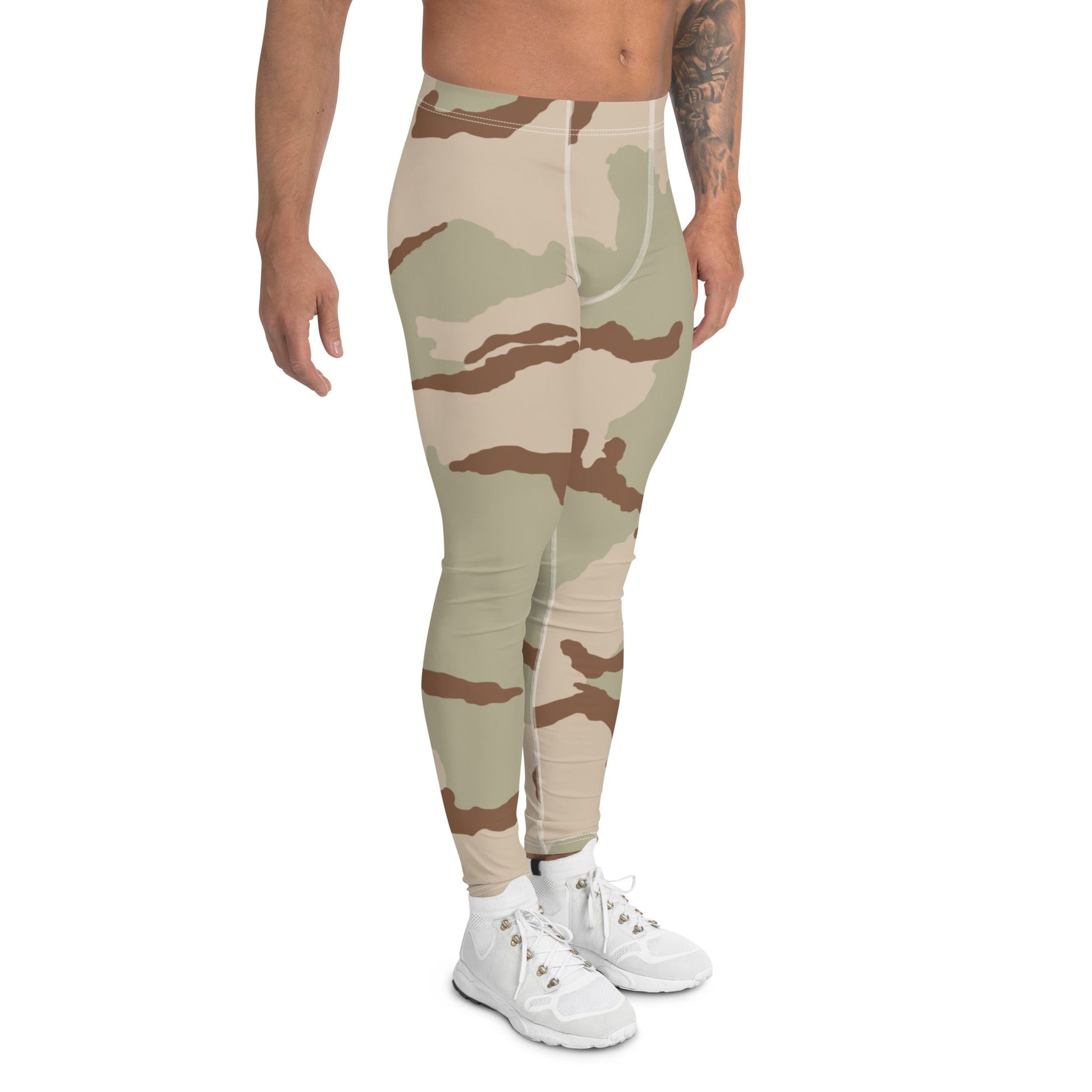 Three-Color Desert Camo Men's Leggings _ Concealing Coloration