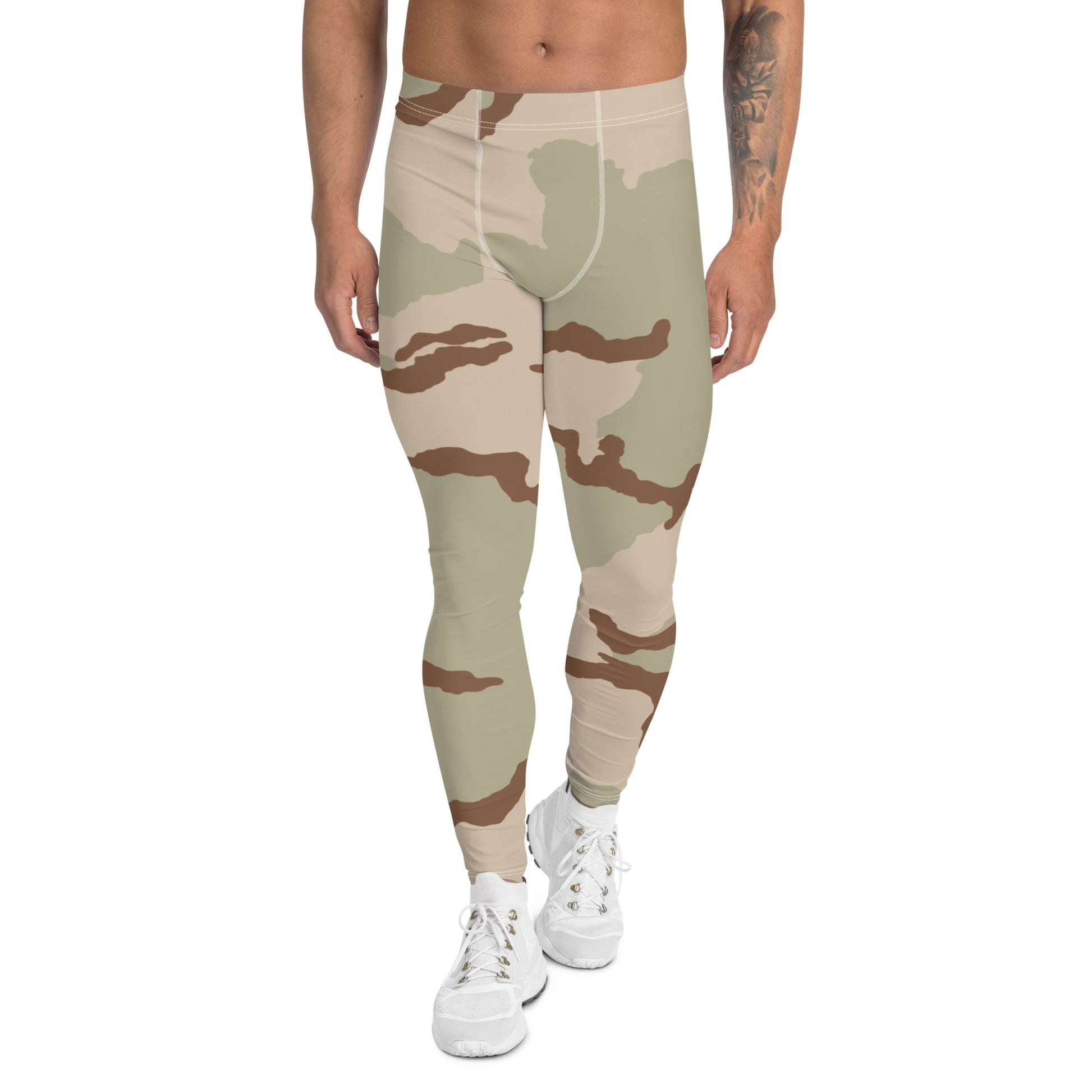 Three-Color Desert Camo Men's Leggings _ Concealing Coloration