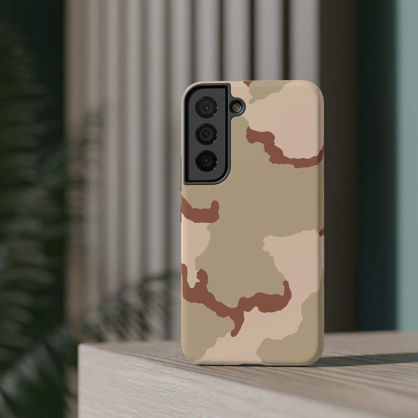 Three-Color Desert Camo Samsung Galaxy S22 Field Case