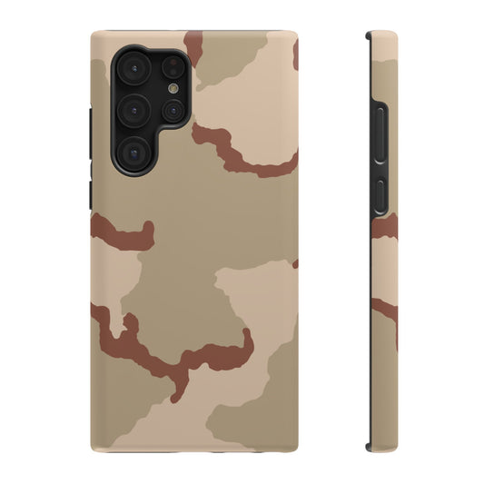 Three-Color Desert Camo Samsung Galaxy S22 Ultra Field Case