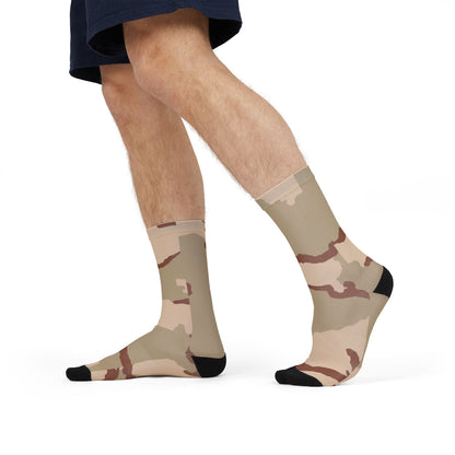 Three-Color Desert Camo Socks