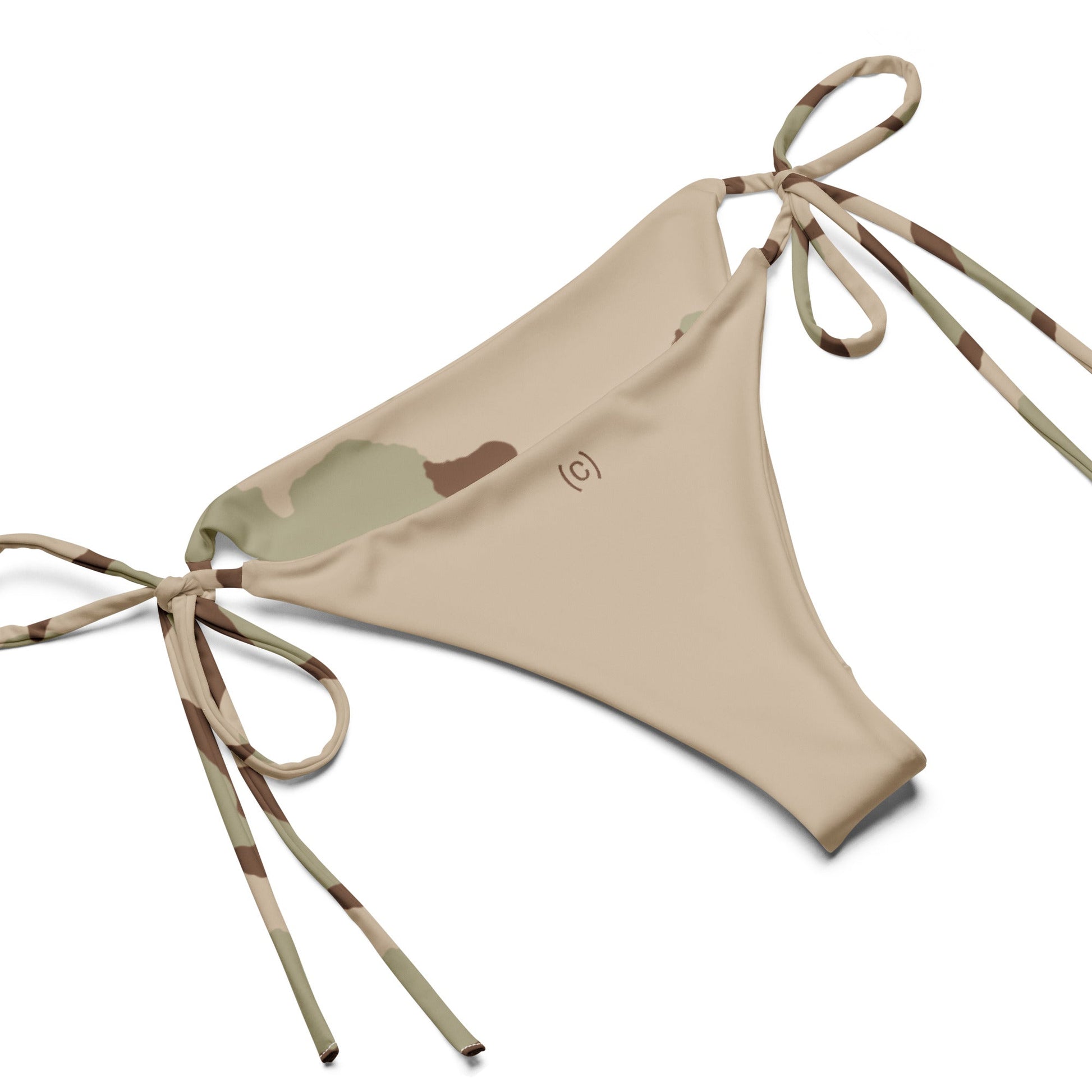 Three-Color Desert Camo String Bikini Set _ Concealing Coloration
