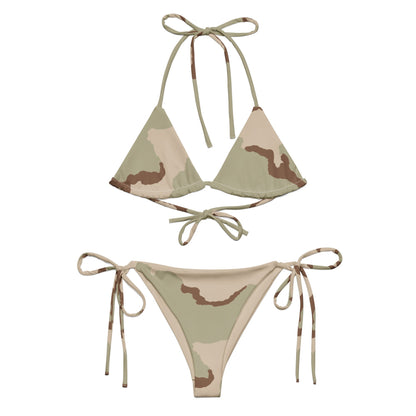 Three-Color Desert Camo String Bikini Set _ Concealing Coloration