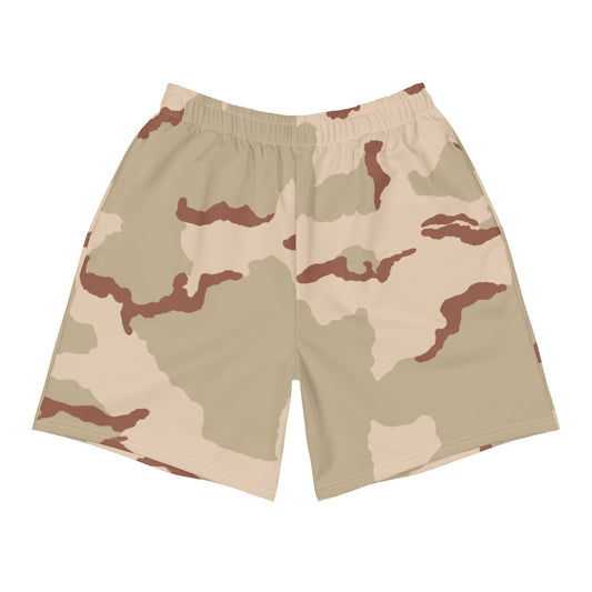 Three-Color Desert Camo Tech Shorts 6.5″