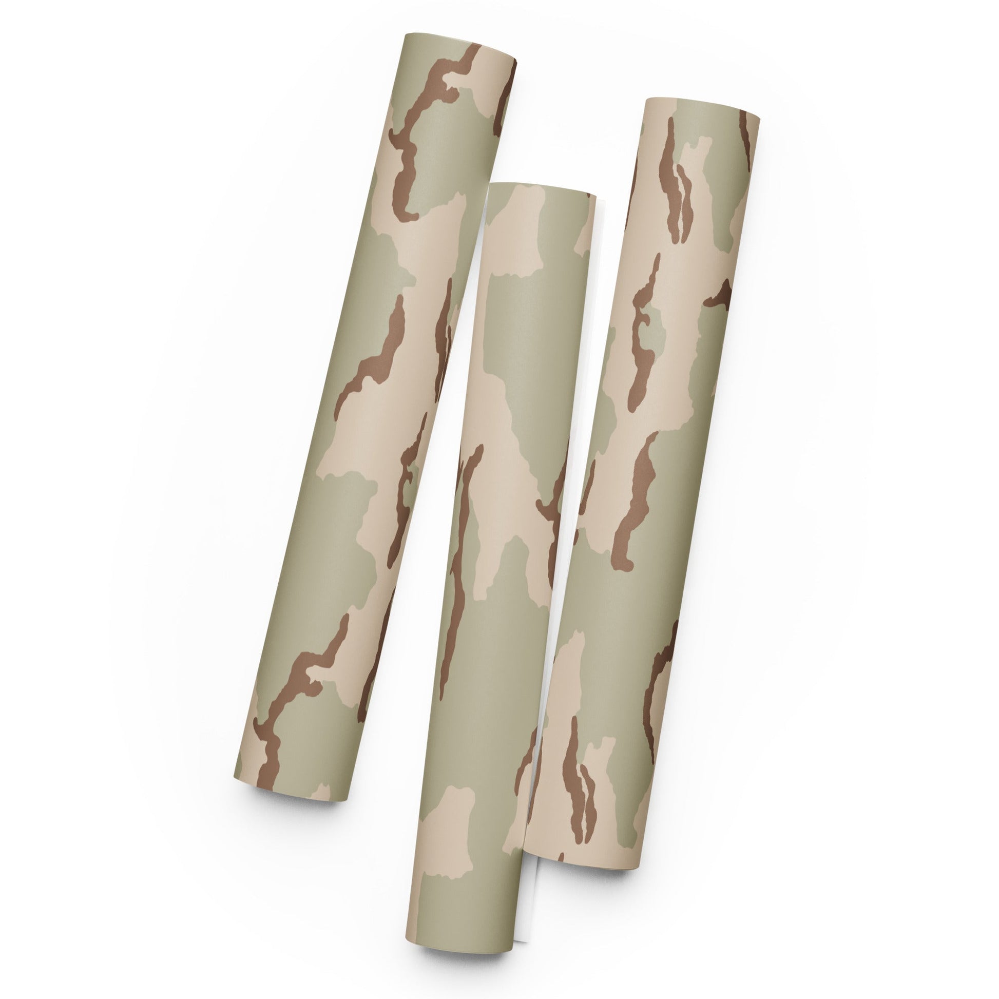 Three-Color Desert Camo Wrapping Paper Sheets _ Concealing Coloration