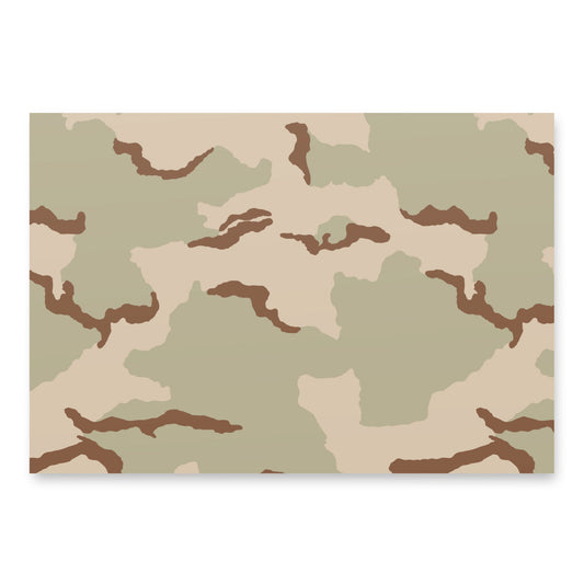 Three-Color Desert Camo Wrapping Paper Sheets _ Concealing Coloration