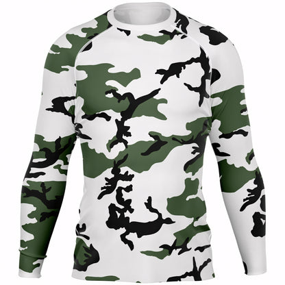 Three-Color Snow Camo Men's Long-sleeve Base Layer