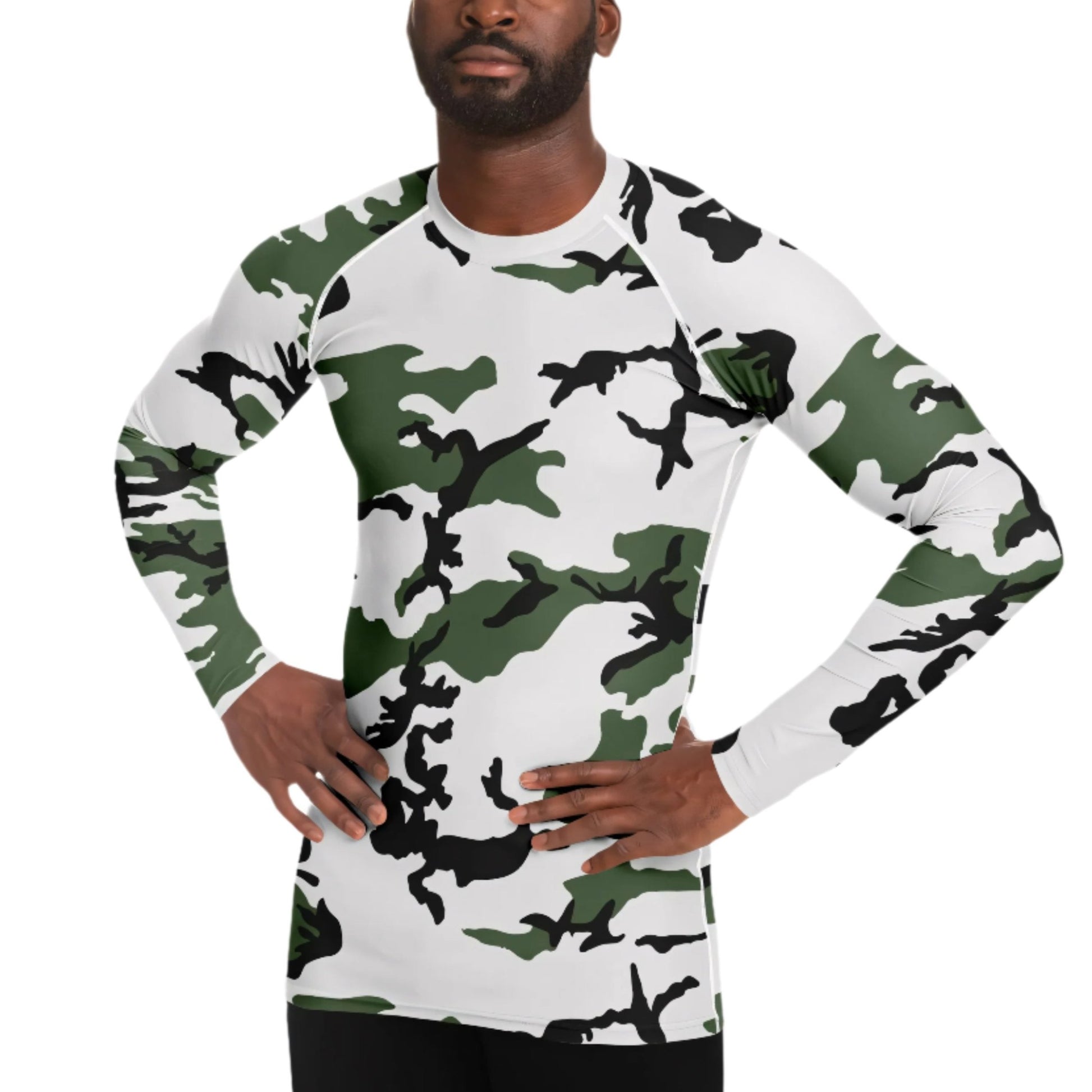 Three-Color Snow Camo Men's Long-sleeve Base Layer