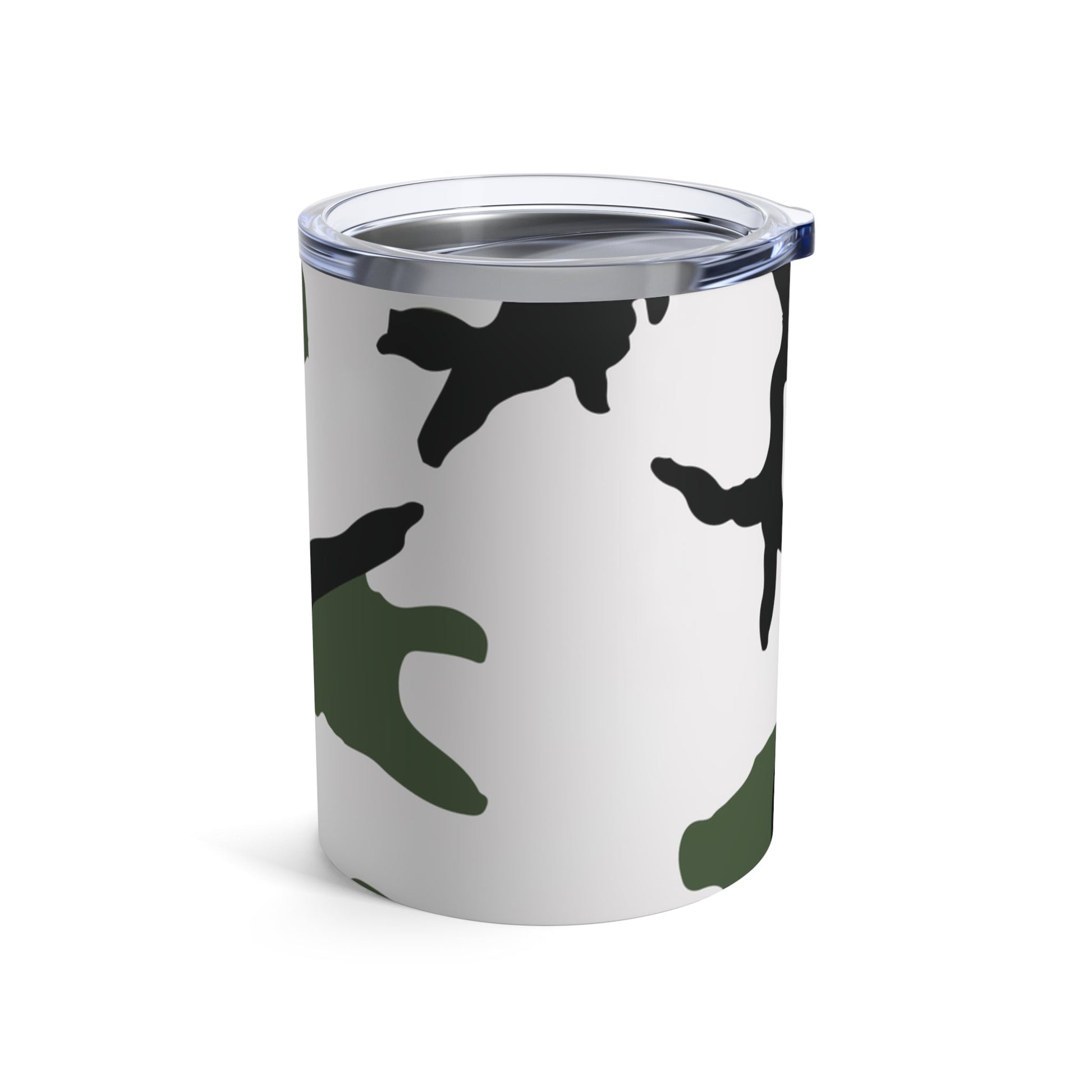 Three-Color Snow Camo 10oz Tumbler _ Concealing Coloration