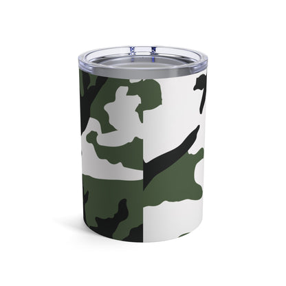 Three-Color Snow Camo 10oz Tumbler _ Concealing Coloration