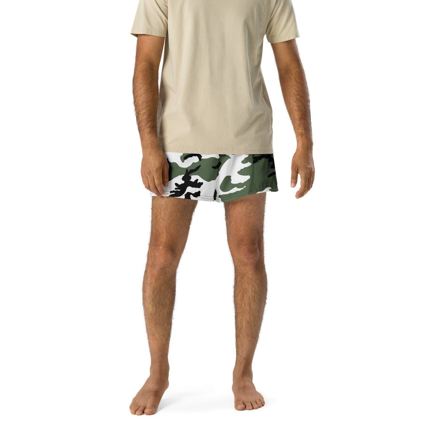 Three-Color Snow Camo 2.5″ inseam Tech Shorts _ Concealing Coloration.