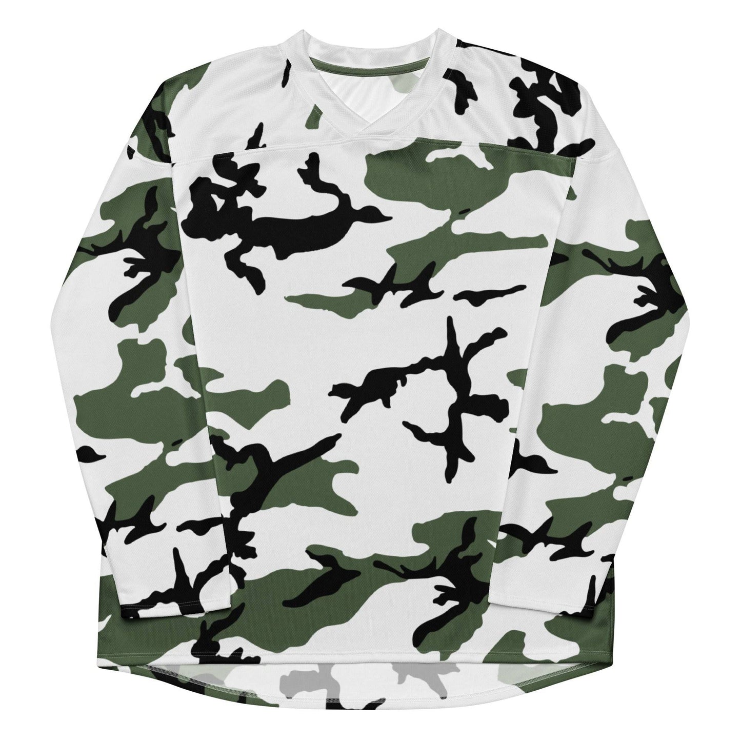 Three-Color Snow Camo Hockey Jersey - Winter BDU Performance Top