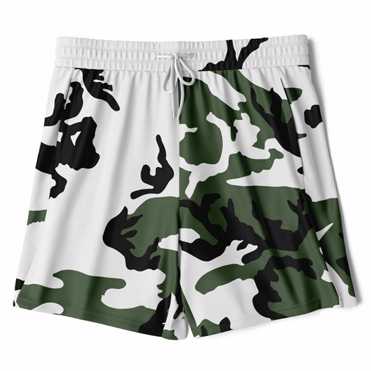 Three-Color Snow Camo Lined Shorts 7" _ Concealing Coloration