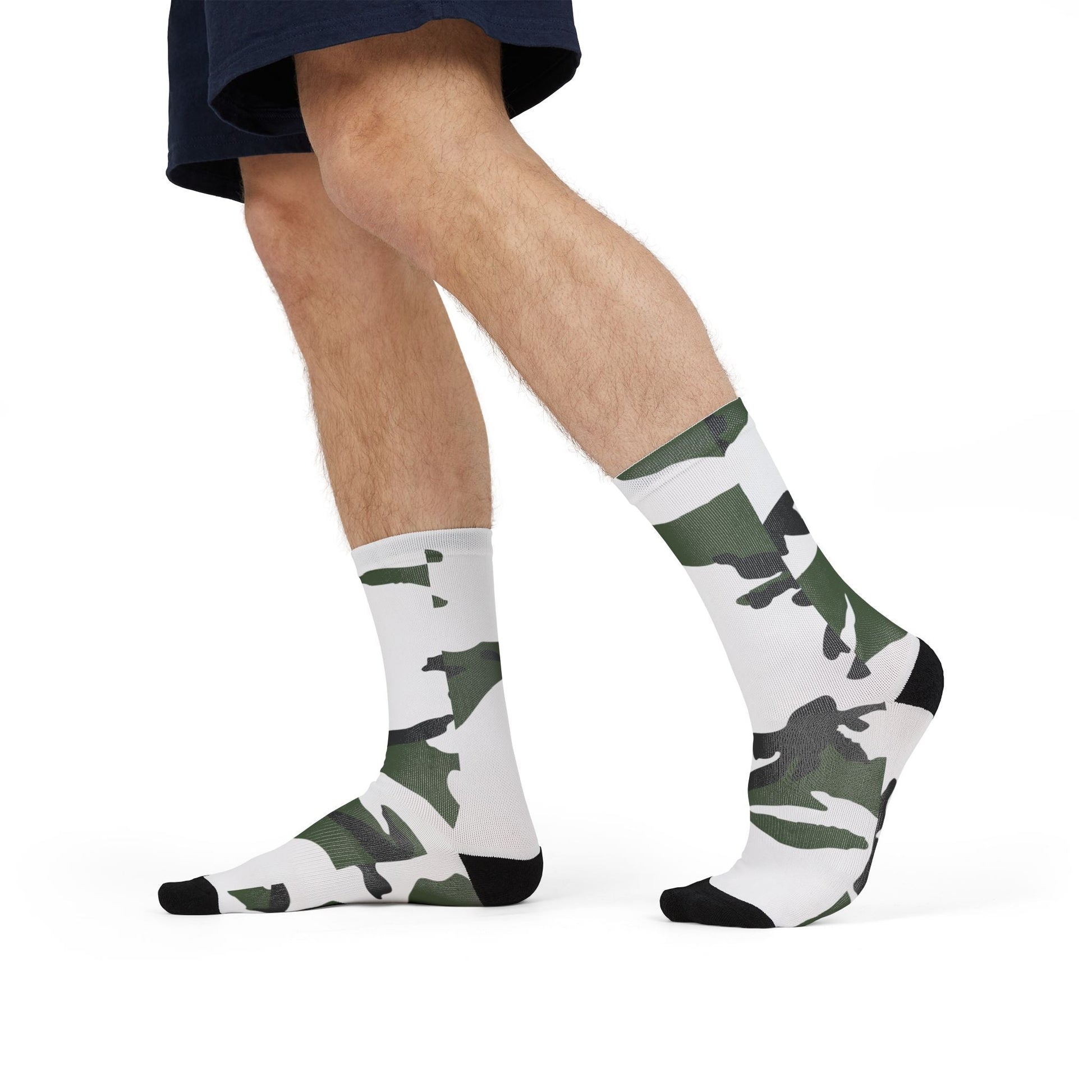 Three-Color Snow Camo Socks _ Concealing Coloration