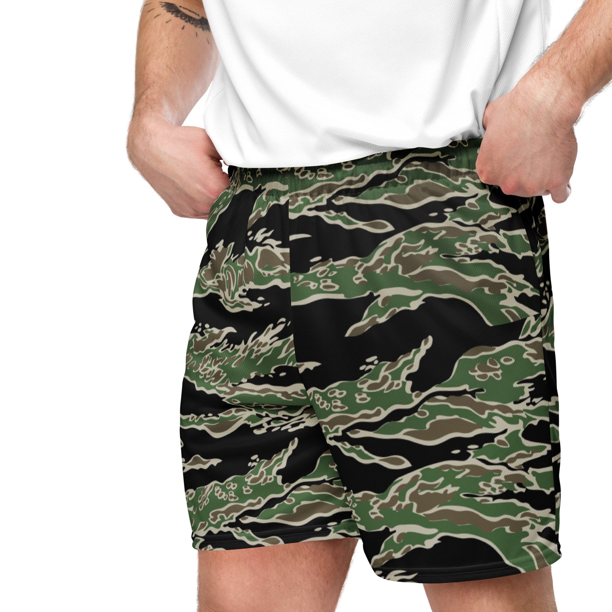 Tiger Stripe LLS Camo Basketball Shorts _ Concealing Coloration