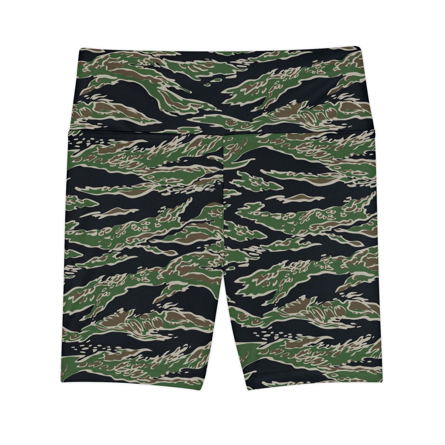 Tiger Stripe LLS Camo High-Rise Bike Shorts - Concealing Coloration