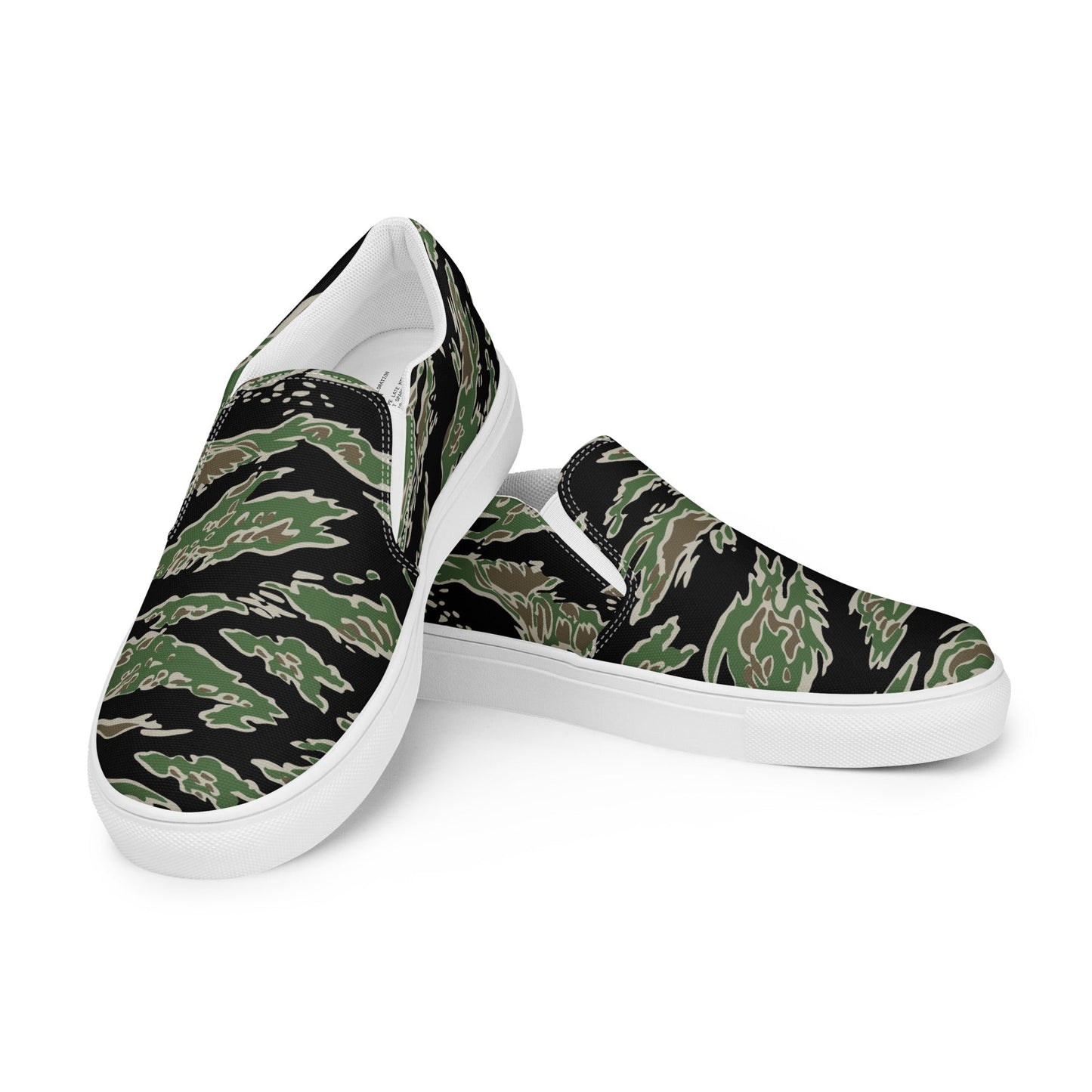 Tiger Stripe LLS Camo Men's Slip-On Sneaker _ Concealing Coloration
