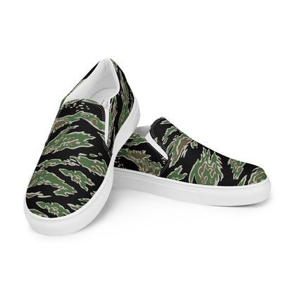 Tiger Stripe LLS Camo Men's Slip-On Sneaker _ Concealing Coloration