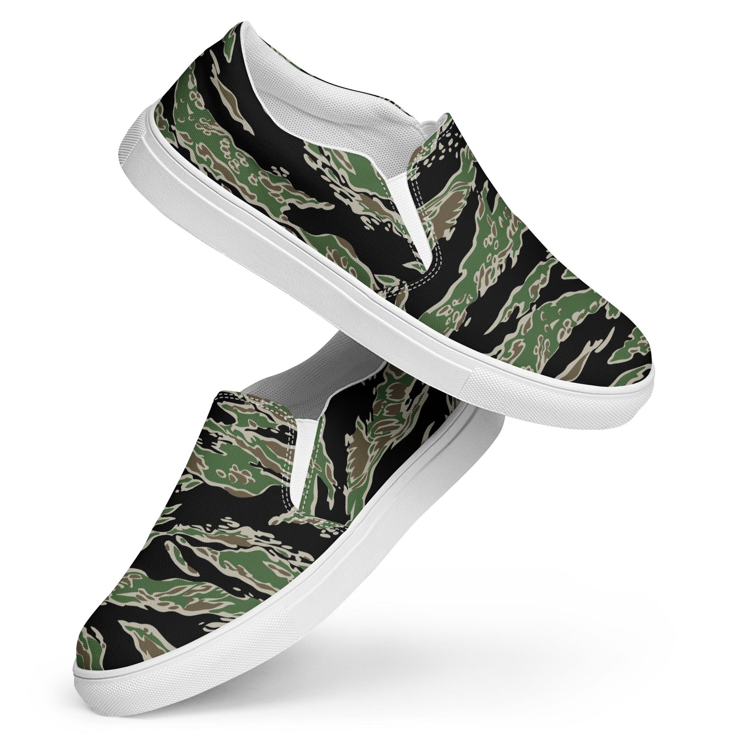 Tiger Stripe LLS Camo Men's Slip-On Sneaker _ Concealing Coloration