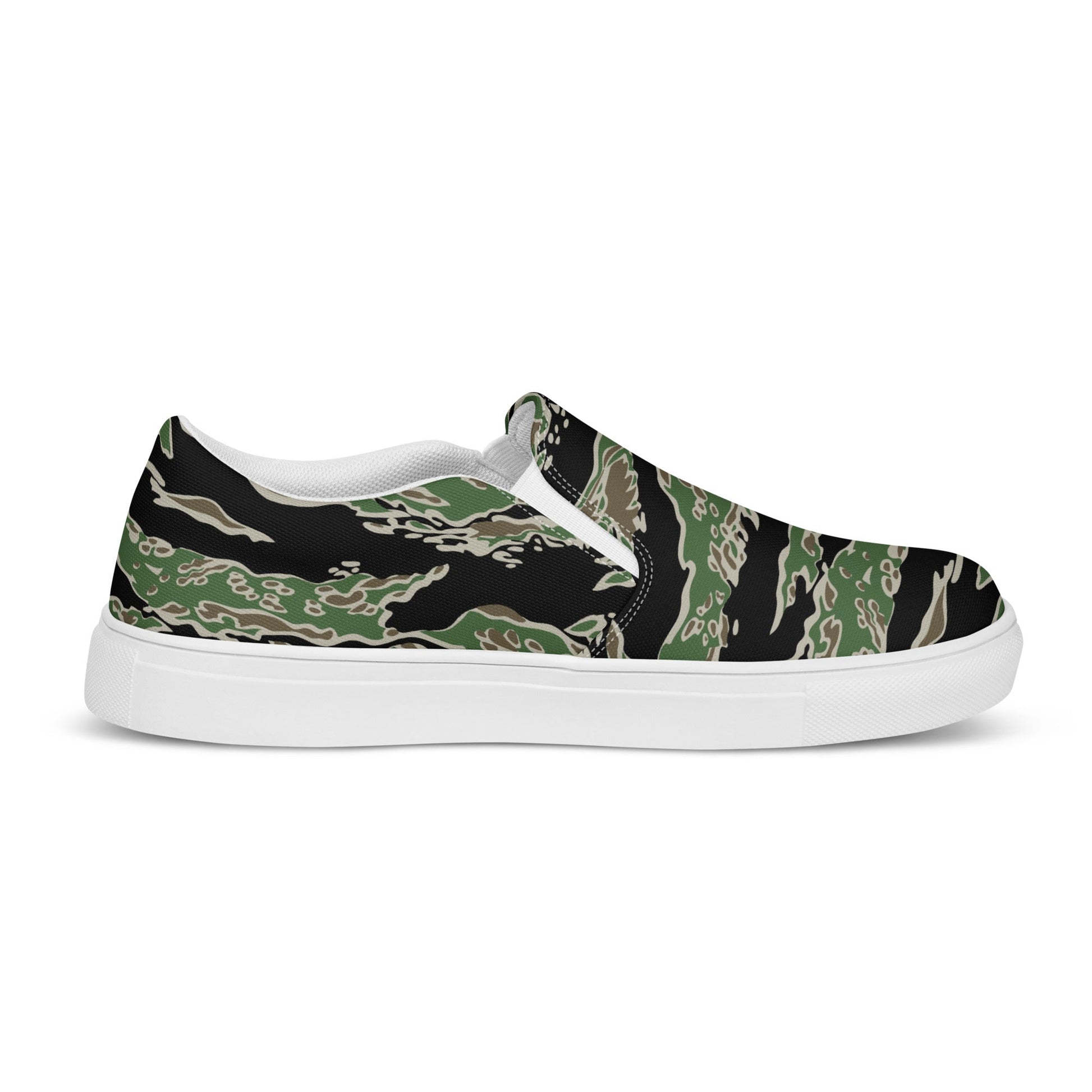 Tiger Stripe LLS Camo Men's Slip-On Sneaker _ Concealing Coloration