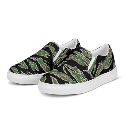 Tiger Stripe LLS Camo Men's Slip-On Sneaker _ Concealing Coloration