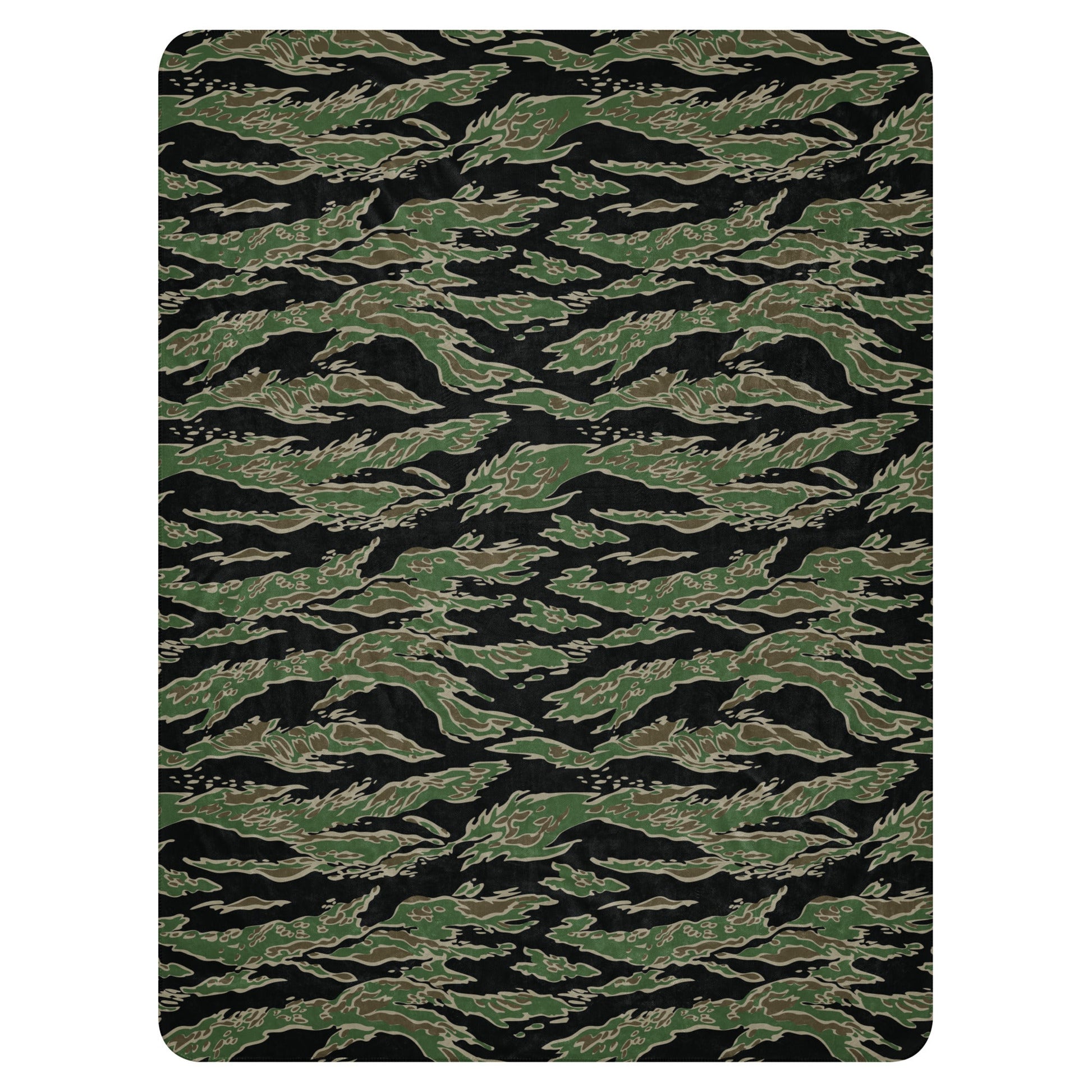 Tiger Stripe LLS Camo Sherpa Blanket 60” × 80” _ Concealing Coloration
